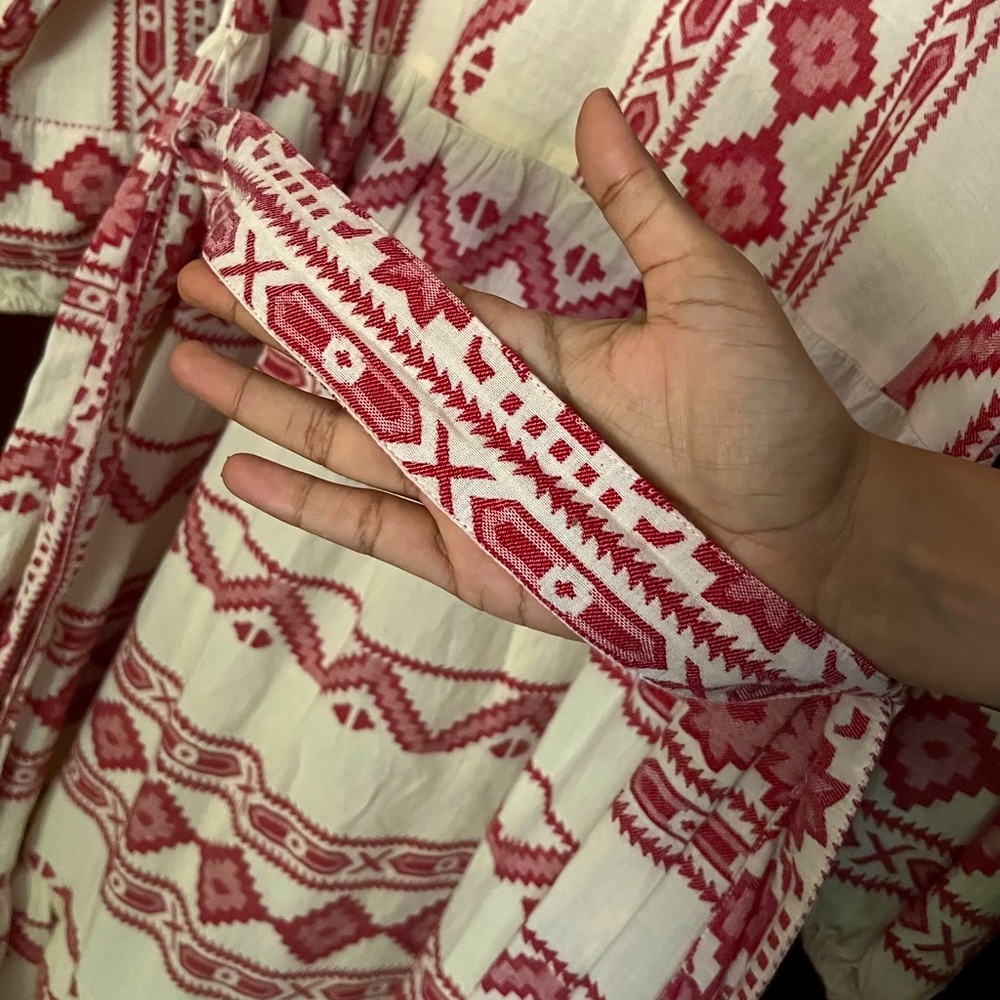 Marks & Spencer Cotton Rich Jacquard Maxi Dress (Size: UK 8 - UK 10) - Picture 6 of 8